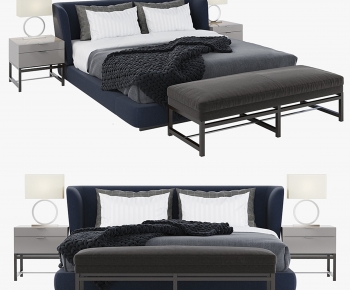 Modern Double Bed-ID:890846018