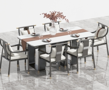 New Chinese Style Dining Table And Chairs-ID:229481941