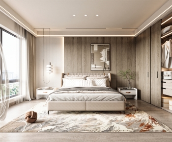Modern Wabi-sabi Style Bedroom-ID:102788934