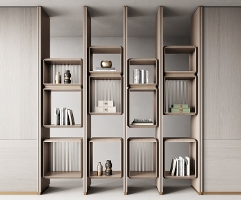 现代新中式书柜 装饰柜3D模型