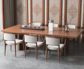 New Chinese Style Dining Table And Chairs-ID:453529481