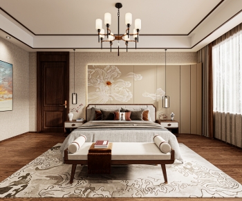New Chinese Style Bedroom-ID:852011927