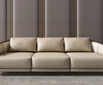Modern Three-seat Sofa-ID:916182048