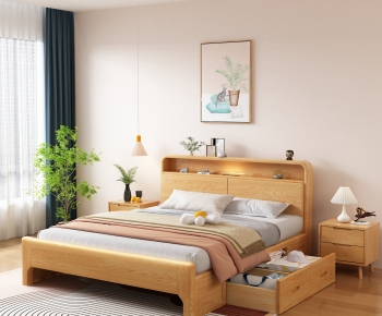Modern Double Bed-ID:263540982