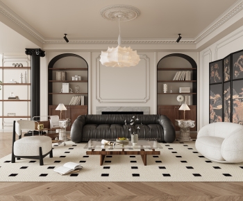 French Style A Living Room-ID:737524992