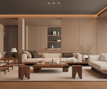 Wabi-sabi Style A Living Room-ID:453320039