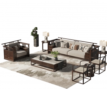New Chinese Style Sofa Combination-ID:860212097
