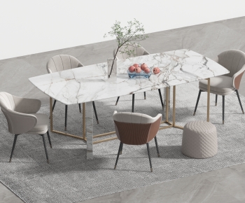 Modern Dining Table And Chairs-ID:961303957