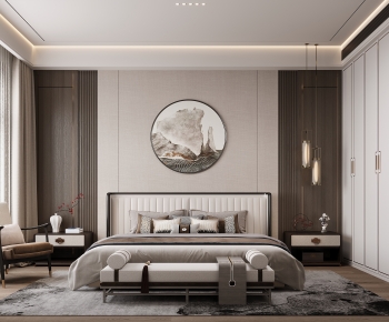 New Chinese Style Bedroom-ID:558392051