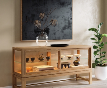 Wabi-sabi Style Decorative Cabinet-ID:783674961