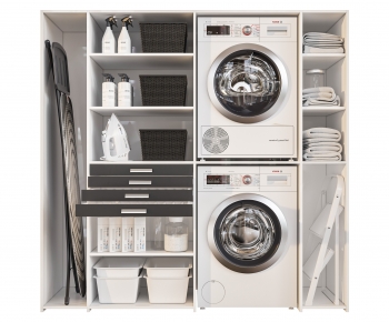 Modern Laundry Cabinet-ID:989725117