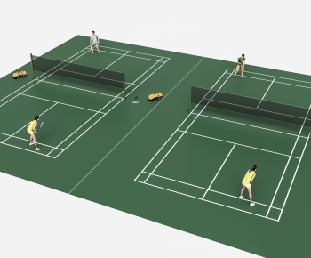 Modern Indoor Badminton Court-ID:803957949