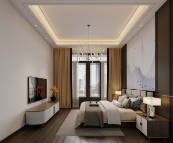 New Chinese Style Bedroom-ID:200882917