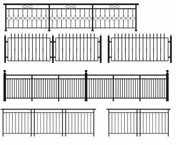 现代铁艺栏杆护栏-ID:801560961
