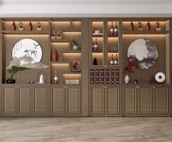 New Chinese Style Wine Cabinet-ID:709873912