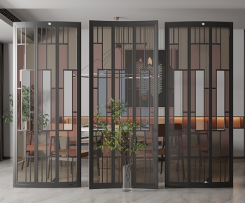 New Chinese Style Glass Screen Partition-ID:946161038