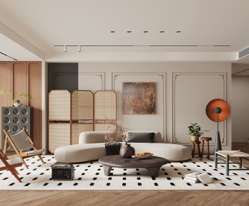 Wabi-sabi Style A Living Room-ID:251205922
