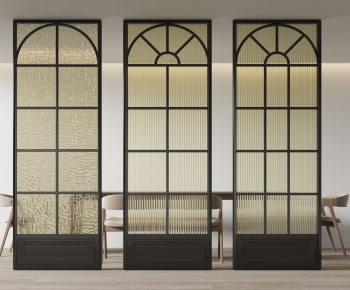 French Style Glass Screen Partition-ID:500787024
