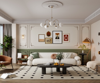 French Style A Living Room-ID:843919994