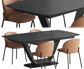 Modern Dining Table And Chairs-ID:444844969