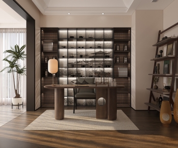 New Chinese Style Chinese Style Study Space-ID:166903977