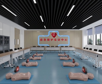 现代应急救护实训室中心3D模型