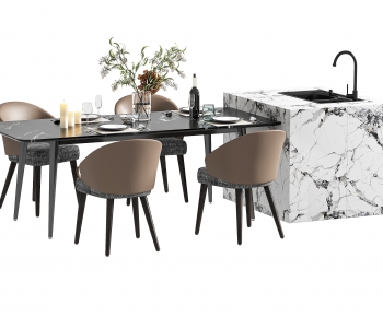 Modern Dining Table And Chairs-ID:617711078