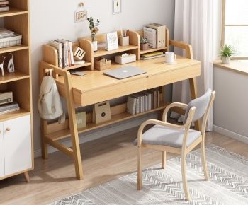 Modern Nordic Style Computer Desk And Chair-ID:664520033
