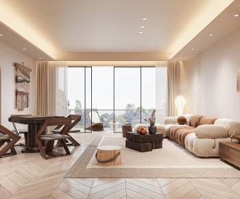 Wabi-sabi Style A Living Room-ID:910840991