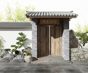 New Chinese Style Chinese Style Facade Element-ID:477319969