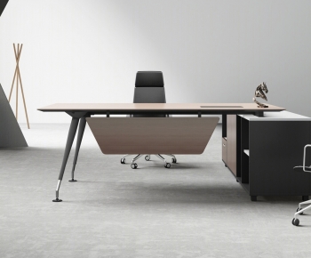 Modern Office Desk And Chair-ID:957427026