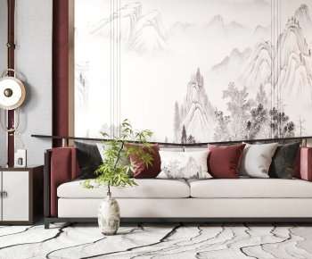 New Chinese Style A Sofa For Two-ID:389940029