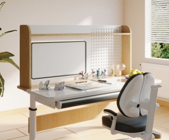 Modern Computer Desk And Chair-ID:727756986
