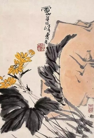 中式写意国画花卉挂画-ID:5803335