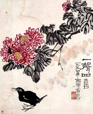 中式写意国画花卉挂画-ID:5803337