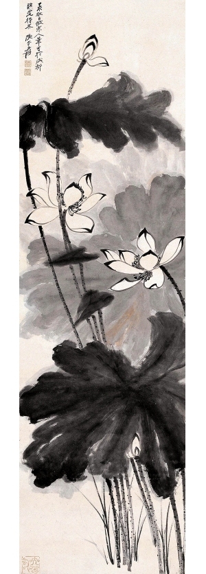 中式写意国画花卉挂画-ID:5803357