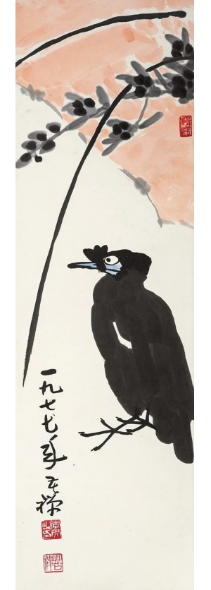 中式写意国画鸟挂画-ID:164633997