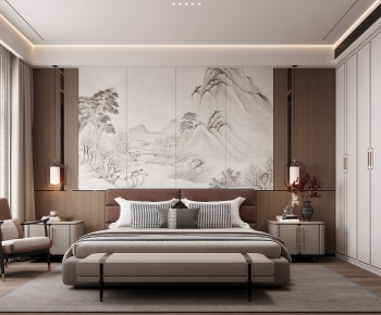 New Chinese Style Bedroom-ID:848957063