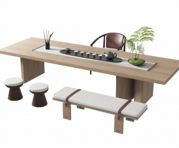新中式茶桌椅坐凳组合-ID:401680582