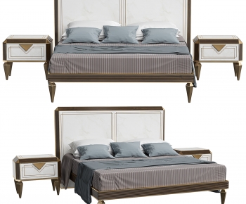 New Chinese Style Double Bed-ID:881241087