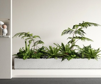 现代绿植景观 花箱3D模型