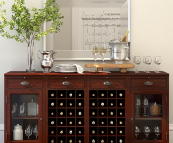 American Style Wine Cabinet-ID:591223004