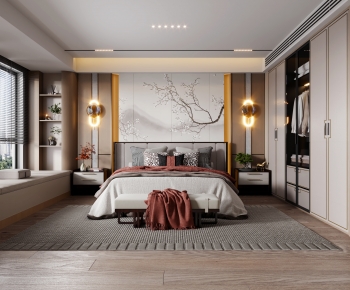 New Chinese Style Bedroom-ID:789619926