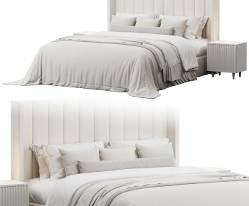 Modern Double Bed-ID:390914923