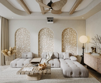Wabi-sabi Style A Living Room-ID:795430908