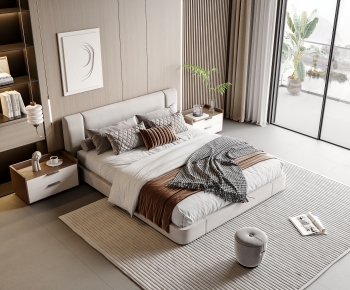 Modern Double Bed-ID:326287033