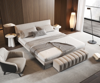Modern Double Bed-ID:516477117