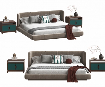 New Chinese Style Double Bed-ID:563322076