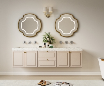 Simple European Style Bathroom Cabinet-ID:675242908