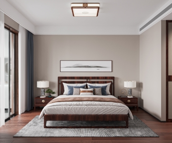 New Chinese Style Bedroom-ID:326872118